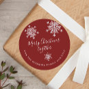 Search for red with white snowflakes stickers Seasonal