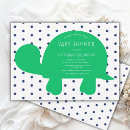 Search for turtle baby shower invitations Green