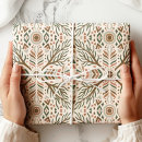 Search for bohemian christmas wrapping paper Green