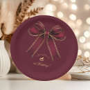 Search for burgundy and gold plates Vintage