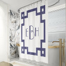 Search for navy blue and white shower curtains Chic