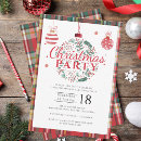 Search for retro cocktail christmas invitations Red and green
