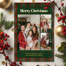 Search for gold red green christmas cards Tartan