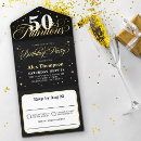 Search for glitz and glamour invitations Black and gold