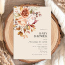 Search for fall floral baby shower invitations Minimalist