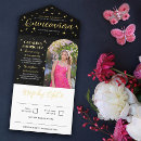 Search for folded quinceanera invitations Glam
