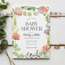 Search for pink and green baby shower invitations Baby in bloom