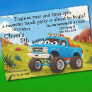 Search for monster truck birthday invitations Cute