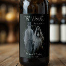 Search for halloween wedding wine labels Black and white