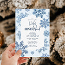 Search for frozen 1st birthday invitations Snowflakes