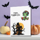 Search for haunted halloween cards Zombie
