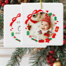 Search for red and green christmas tree decorations Cute