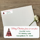 Search for red gingham return address labels Simple