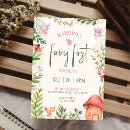 Search for fairy birthday invitations Whimsical mushroom wildflower greenery