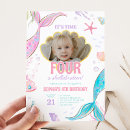 Search for mermaid 4th birthday invitations Splish splash