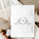 Search for black wedding invitation belly bands Elegant