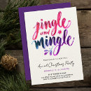 Search for colorful christmas invitations Jingle and mingle