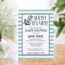 Search for ahoy baby boy shower invitations Sailing