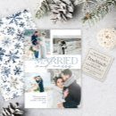 Search for our first married christmas cards Script typography