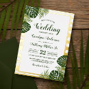 Search for elegant hawaiian wedding invitations Palm leaves