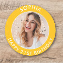 Search for modern happy birthday stickers Elegant