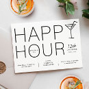 Search for happy hour invitations Black and white