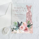 Search for floral 30th birthday invitations Blush