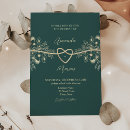 Search for emerald green hearts invitations Couple