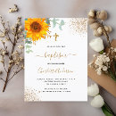Search for rustic greenery christening invitations Gold cross