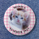 Search for pink cat badges Minimalist