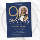 Search for 90th photo birthday invitations Ninety ninetieth