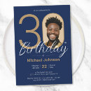 Search for male 30th birthday invitations Typography