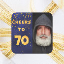 Search for 70th birthday man stickers Gold