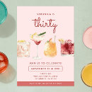 Search for watercolor 30th birthday invitations Thirty