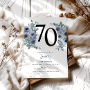 Search for blue 70th birthday invitations Watercolor