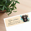Search for black labrador return address labels Watercolor