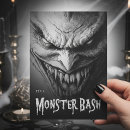 Search for black and white halloween invitations Ghouls
