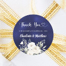 Search for blue floral wedding stickers Blue and white