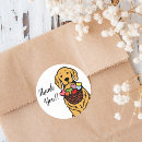 Search for golden retriever thank you stickers Whimsical