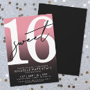 Search for feminine sweet 16 invitations Pink sweet sixteen