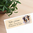 Search for australian shepherd return address labels Watercolor