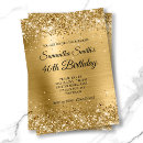 Search for metallic gold invitations Glitter