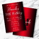 Search for red and black 50th birthday invitations For her