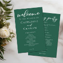 Search for emerald green wedding programs Trendy