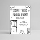 Search for new home party invitations Black and white