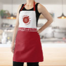 Search for holiday text aprons Red