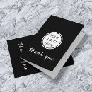 Search for purchase thank you cards Black and white