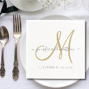 Search for gold and white wedding napkins Classic