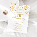 Search for 70th wedding anniversary invitations Gold