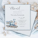 Search for train square invitations Cute